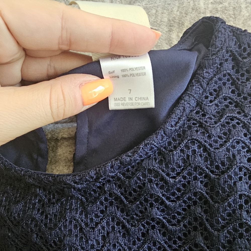 Lily Bleu Midnight Blue Lace Dress